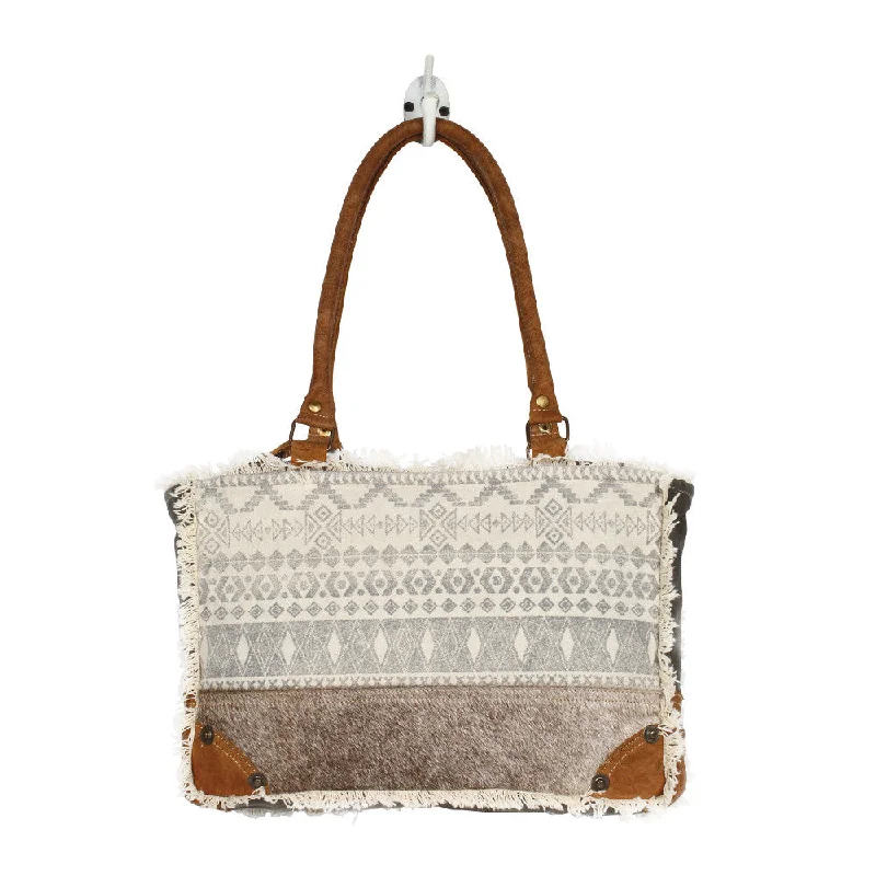 Grey Hide and Aztec Handbag Designer Bags At Exclusive Clearance Prices