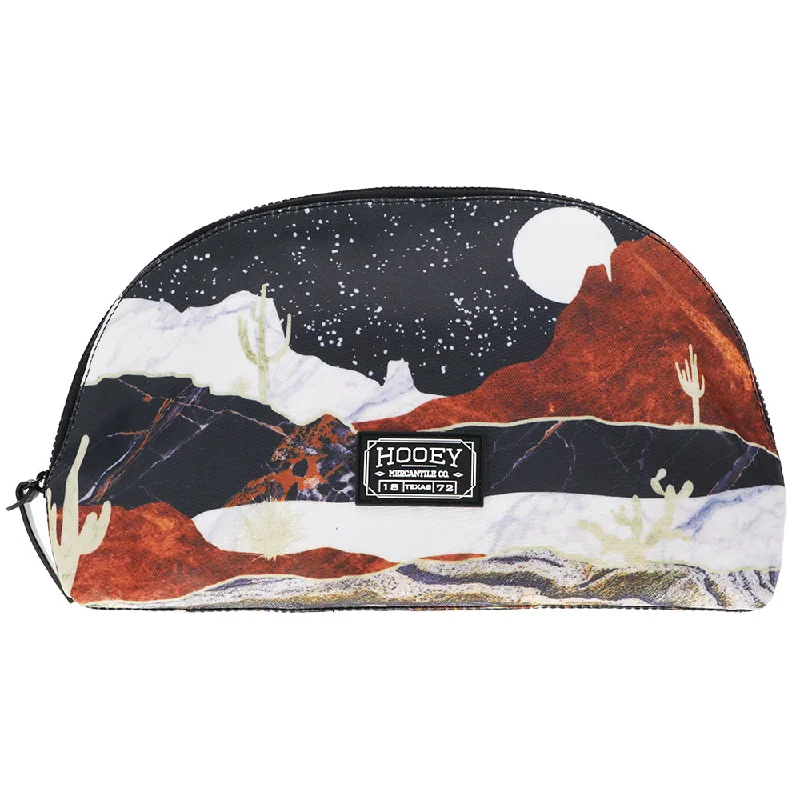 "Desert Geode" Hooey Large Accessory Bag Desert Scene Black/Brown Carry Elegance For Less "Desert Geode" Hooey Large Accessory Bag Desert Scene Black/Brown Carry Elegance For Less