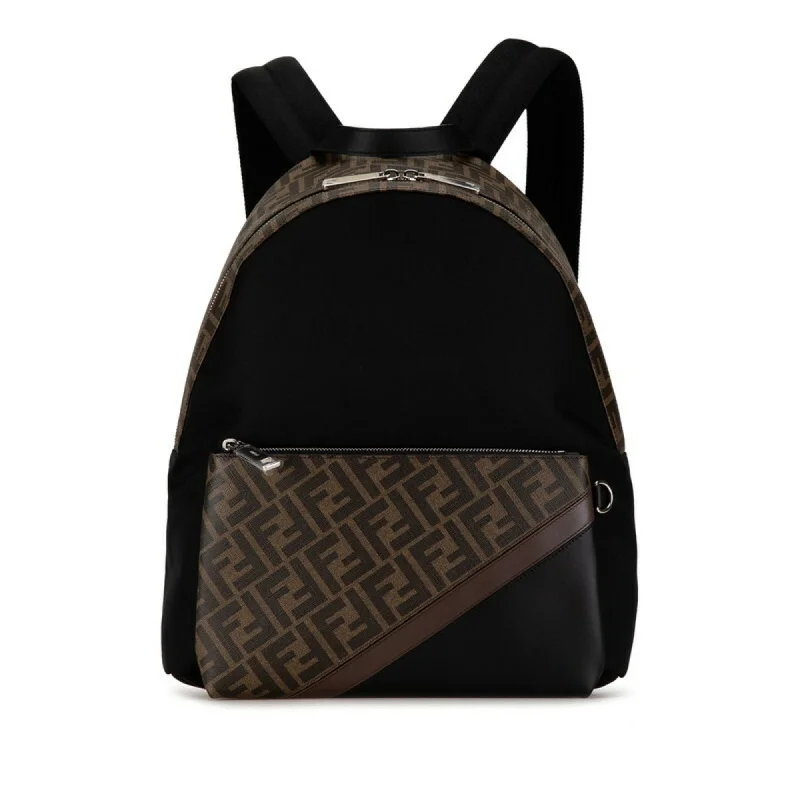 Fendi Zucca  Canvas Backpack Bag (Pre-Owned) Stylish Totes With Special Discounts