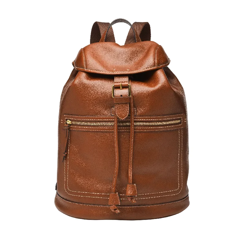 Fossil Men's Fletcher Leather Rucksack Fashionable Bags At Must-Have Prices