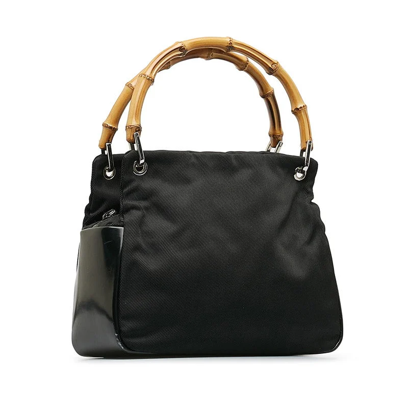 Gucci Bamboo Handbag 0001014 Black Nylon Women's The Handbag Sale You've Been Waiting For