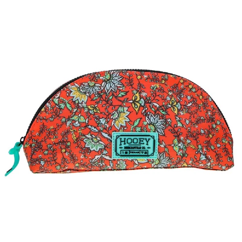 "Hooey Small Accessory Bag" Orange w/ Floral Print Trendy & Timeless Bags, Now On Sale "Hooey Small Accessory Bag" Orange w/ Floral Print Trendy & Timeless Bags, Now On Sale