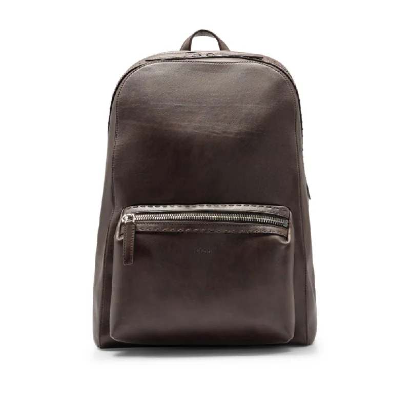 Leather backpack with embossed logo Stylish Handbags With Exclusive Online Discounts Leather backpack with embossed logo Stylish Handbags With Exclusive Online Discounts