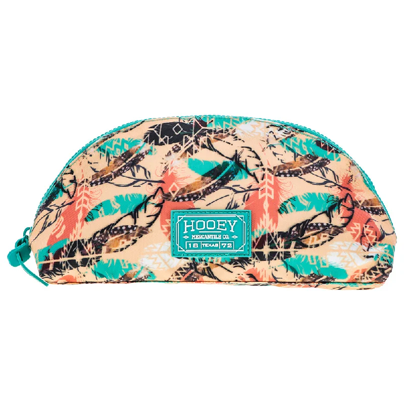 "Topawa Feather" Hooey Small Accessory Bag Feather Pattern Rose/Turquoise Trendy Backpacks, Huge Markdowns "Topawa Feather" Hooey Small Accessory Bag Feather Pattern Rose/Turquoise Trendy Backpacks, Huge Markdowns