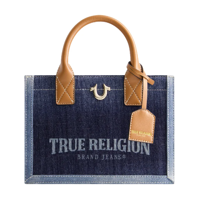 True Religion Modern Edge Denim Tote Upgrade Your Look With Fashionable Bags