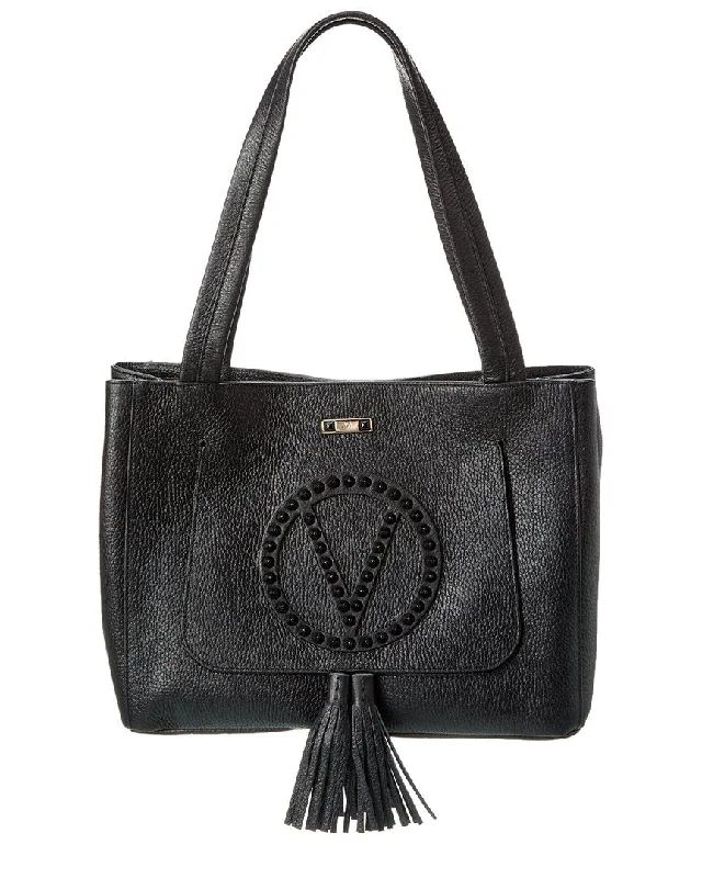 Valentino by Mario Valentino Estelle Rock Leather Tote Carry Elegance For Less – Best Bag Deals Here