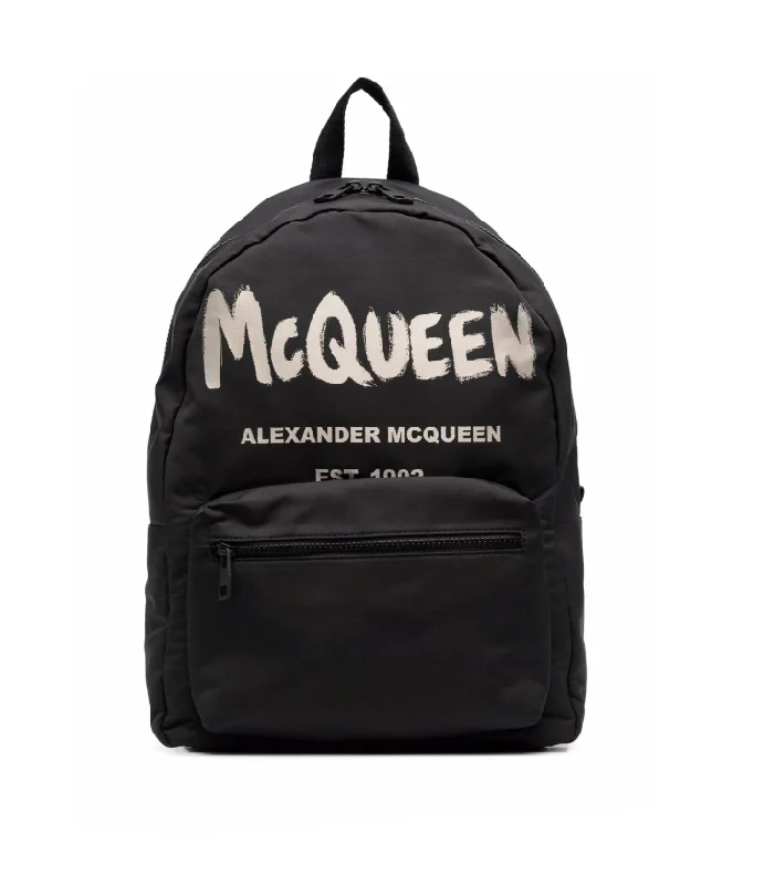 Alexander McQueen Graffiti Metropolitan printed backpack Flash Sale On Designer Bags