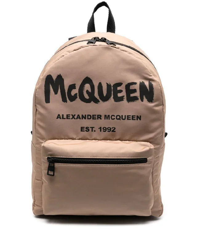 Alexander McQueen logo-print detail backpack Luxury Handbags, Budget-Friendly