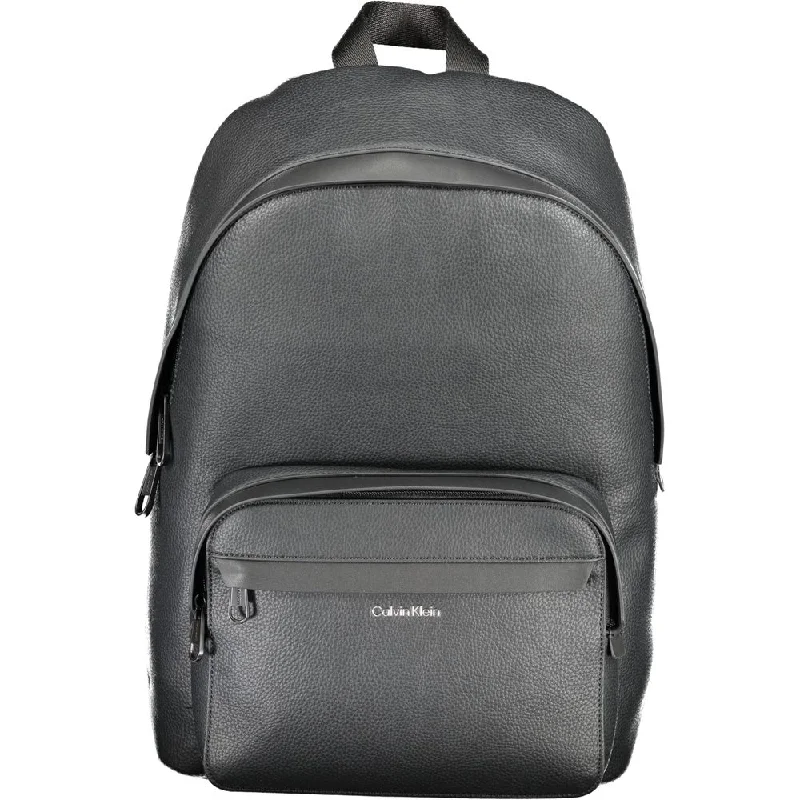 Calvin Klein Black Polyester Backpack Stylish Totes, Exclusive Savings