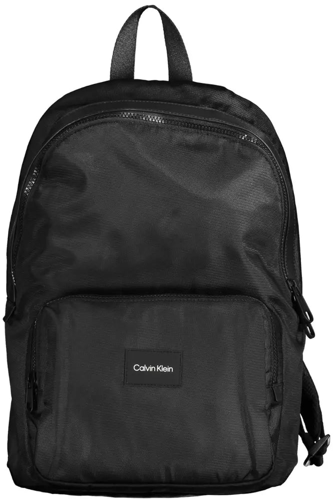 Calvin Klein Black Polyester Men Backpack Everyday Elegance At Lower Prices
