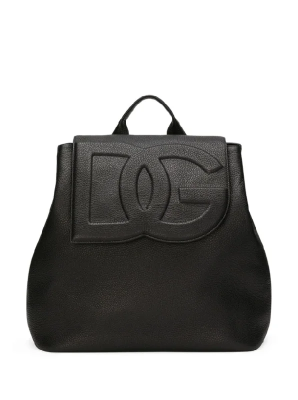 Dolce & Gabbana logo-embossed leather backpack Affordable Elegance, Grab Yours