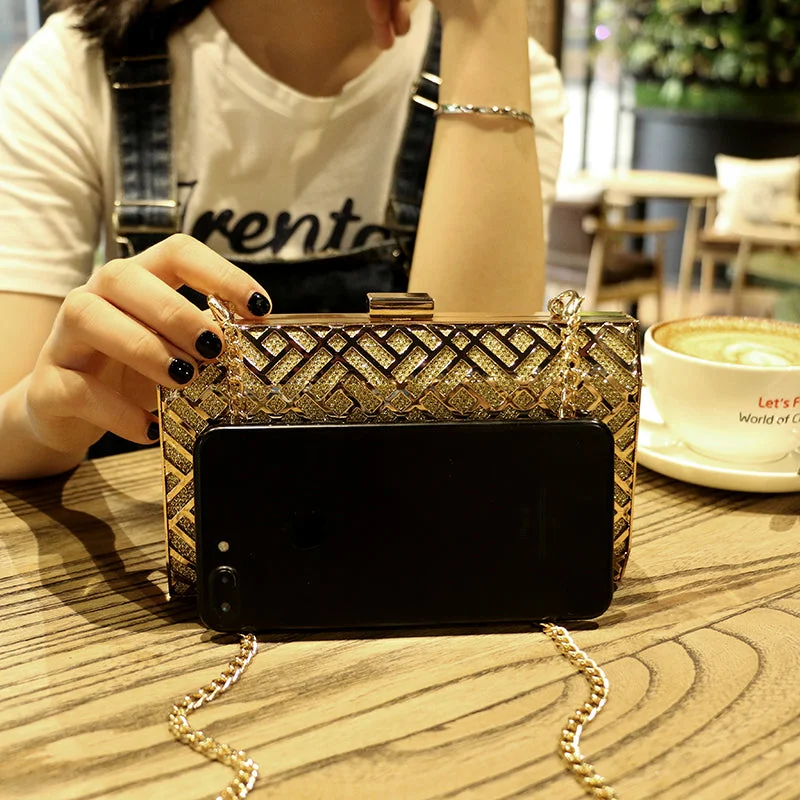Fashion Lady Metal Clutch evening bag for Party Women's Evening Bags Shoulder handBag Cross-body Purses Trendy Totes, Shop & Save Fashion Lady Metal Clutch evening bag for Party Women's Evening Bags Shoulder handBag Cross-body Purses Trendy Totes, Shop & Save
