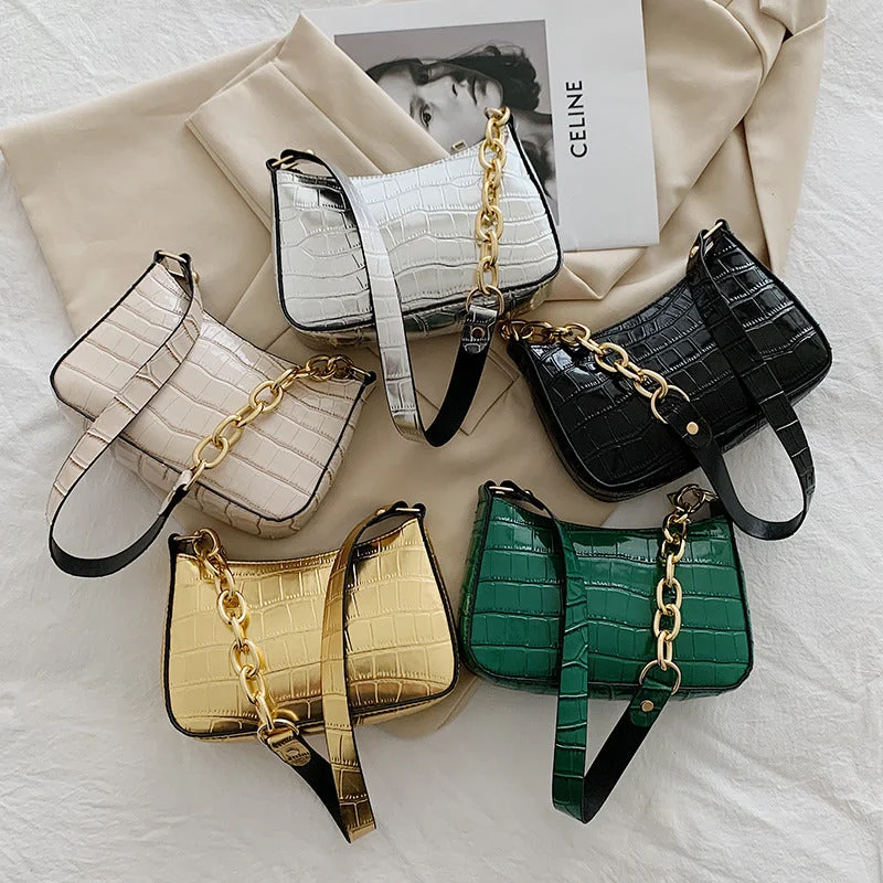 Fashion Trend PU Leather Women Crocodile Underarm Bag Retro Stone Pattern Ladies Handbags Ladies Small Shoulder Bags Exclusive Bag Deals – Perfect For Any Occasion Fashion Trend PU Leather Women Crocodile Underarm Bag Retro Stone Pattern Ladies Handbags Ladies Small Shoulder Bags Exclusive Bag Deals – Perfect For Any Occasion