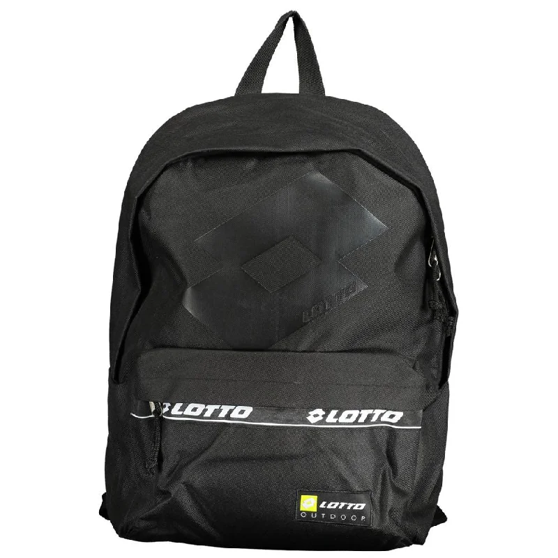Lotto Black Polyester Backpack The Handbag Sale You've Been Waiting For