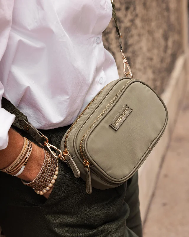 Louenhide Cali Nylon Crossbody Bag Khaki Designer Bags At Lower Prices
