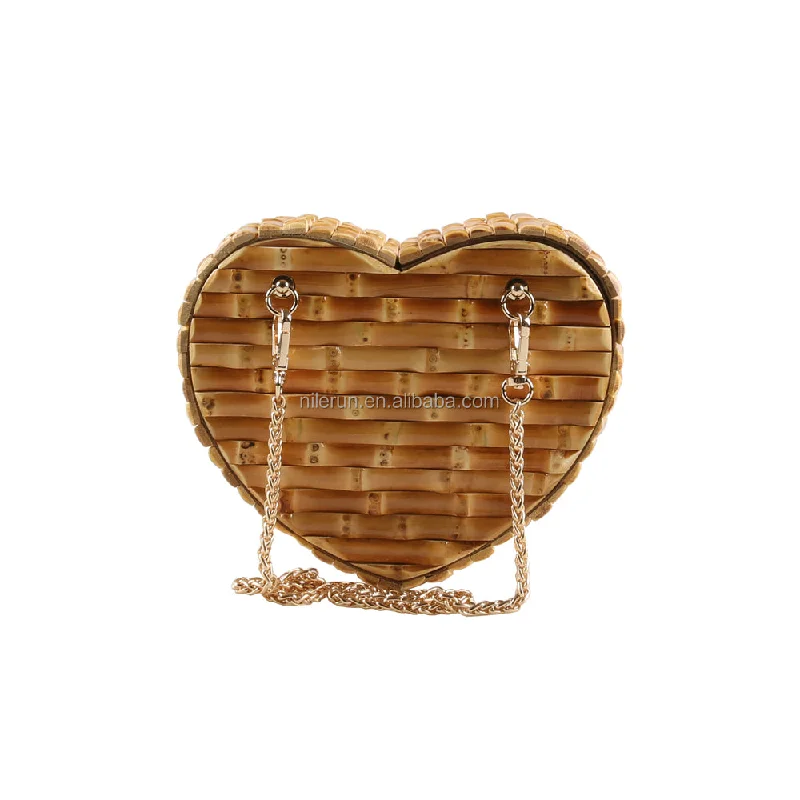 Nilerun Wood Rattan Straw Latest New Fashion Unique Handmade Cute Heart Shape Natural Bamboo Root Shoulder Bag Purse Handbag The Best Handbag Offers Are Here Nilerun Wood Rattan Straw Latest New Fashion Unique Handmade Cute Heart Shape Natural Bamboo Root Shoulder Bag Purse Handbag The Best Handbag Offers Are Here