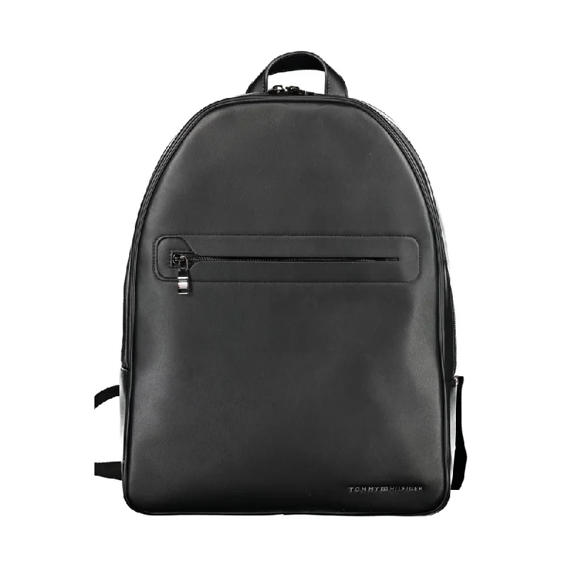 Tommy Hilfiger Black Polyester Backpack Don't Miss Out – Handbag Discounts