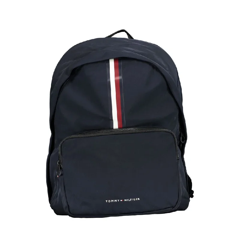 Tommy Hilfiger Sleek Blue Backpack with Laptop Holder Fashionable Bags At Must-Have Prices