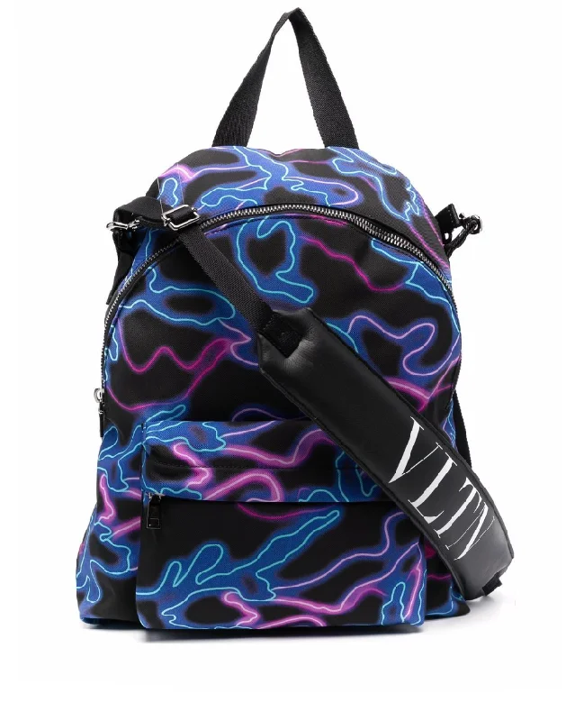 Valentino Garavani Camou neon-print backpack Chic Bags, Shop Now & Save