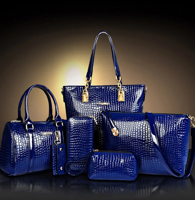 Fashion Crocodile Handbag PU Leather Bag Women Handbags Crossbody Bag Handbag+Messenger Bag+rse+Wallet 6 sets WHC008462 The Bag Sale You've Been Waiting For Is Here Fashion Crocodile Handbag PU Leather Bag Women Handbags Crossbody Bag Handbag+Messenger Bag+rse+Wallet 6 sets WHC008462 The Bag Sale You've Been Waiting For Is Here