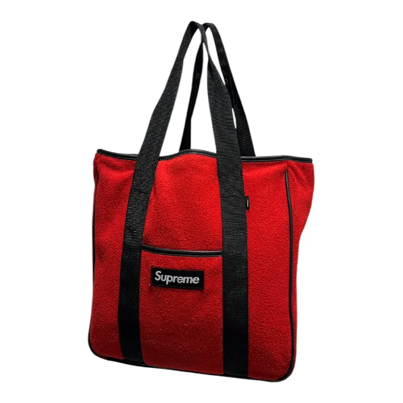 Supreme/Tote Bag/Cotton/RED/polartec tote bag Luxury Handbags At Budget-Friendly Rates