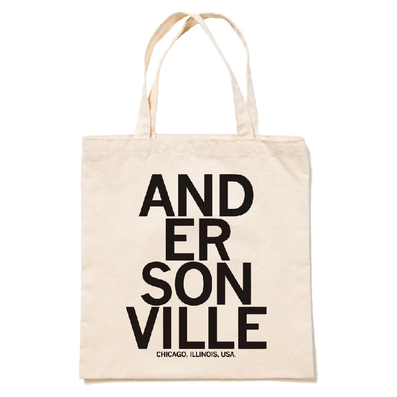 Andersonville Stacked Text Tote Bag Statement Bags At Unbelievable Discounts – Shop Today Andersonville Stacked Text Tote Bag Statement Bags At Unbelievable Discounts – Shop Today