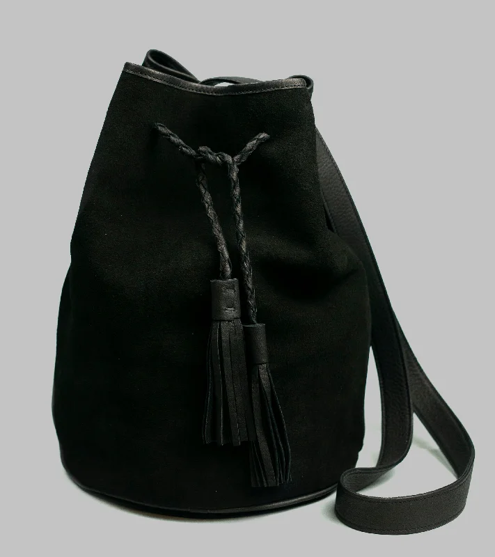 Bryceland's Deerskin Crossbody Bag Black Everyday Bags, Budget-Friendly