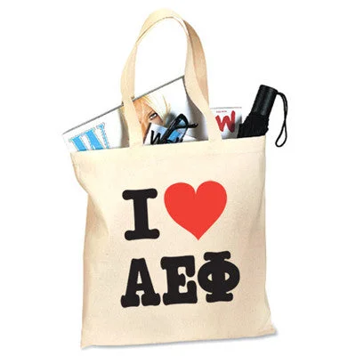 Sorority Tote Bag, Printed I Love Design - Q-Tees Q800 - CAD Sleek And Stylish Handbags At Lower Prices Sorority Tote Bag, Printed I Love Design - Q-Tees Q800 - CAD Sleek And Stylish Handbags At Lower Prices