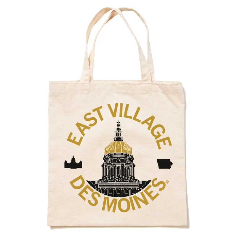 Des Moines East Village Capitol Tote Bag Stylish Bags, Unbeatable Prices