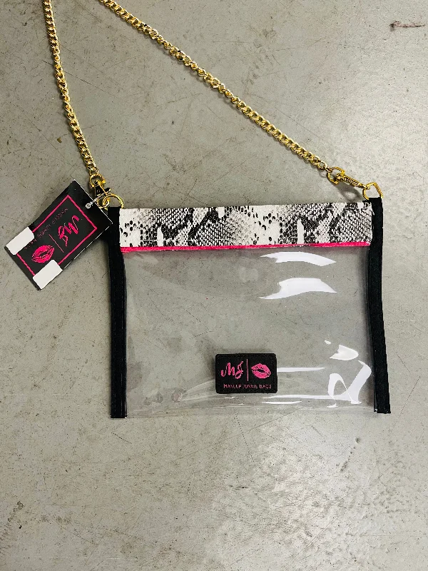 Makeup Junkie In the Clear Black and White Viper Crossbody Don't Miss Out – Handbag Discounts