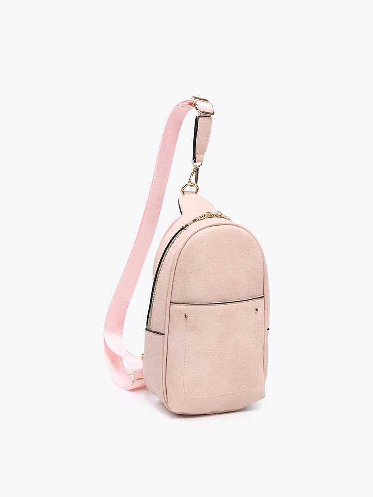 Pamela Double Zip Sling Bag (Mauve) Fashionable Bags At Must-Have Prices