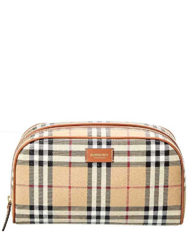Burberry Medium Check E-Canvas Pouch Upgrade Your Look With Our Bag Sale