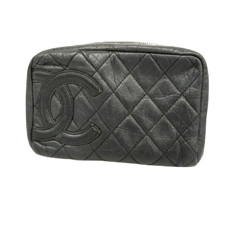 Chanel Cambon  Leather Clutch Bag (Pre-Owned) Statement Bags, Shop Today