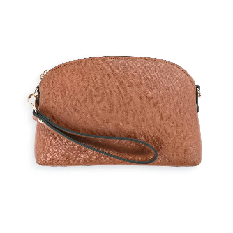 Crossbody Wristlet Bag In Cognac Upgrade Your Look With Our Exclusive Bag Deals