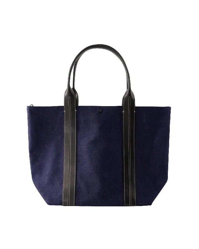 Denim Shopper Bag - Vanessa Bruno - Cotton - Blue Denim Stylish Totes, Special Discounts Denim Shopper Bag - Vanessa Bruno - Cotton - Blue Denim Stylish Totes, Special Discounts