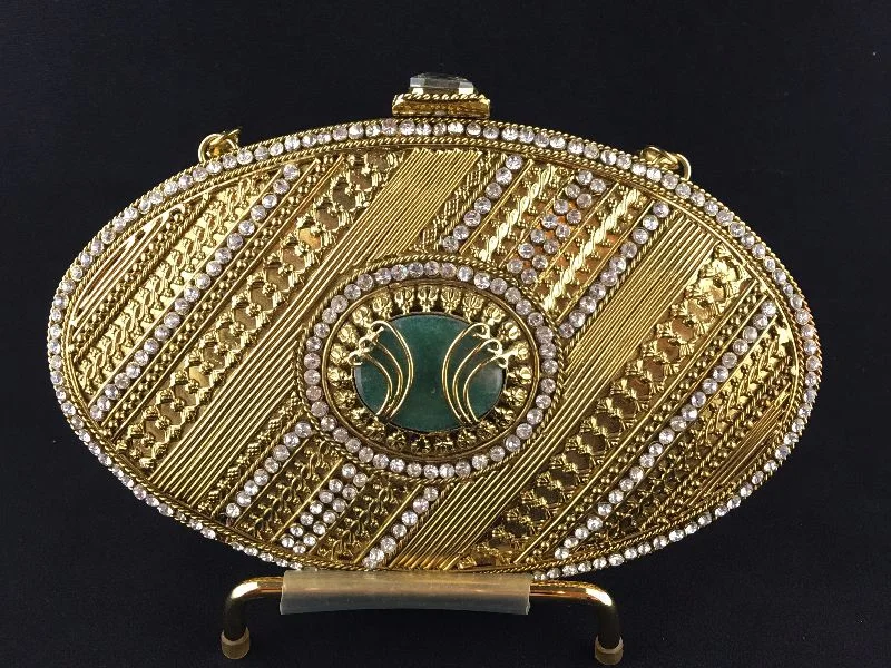 Fancy metal clutch Statement Handbags At Unbeatable Discounts