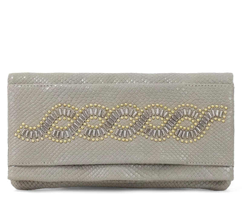 Linen Lizard w/ Brass & Nickel Art