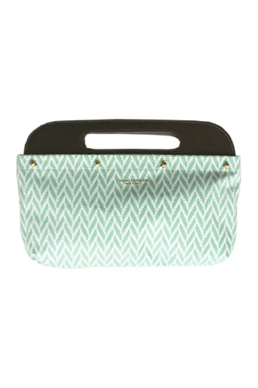 Grass Green and White Chevron Clutch Cover Classic Bags, Exclusive Deals