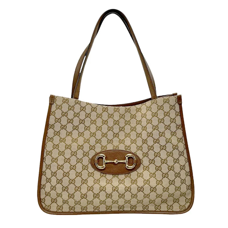 Gucci Horsebit  Canvas Handbag (Pre-Owned) Everyday Elegance At Lower Prices
