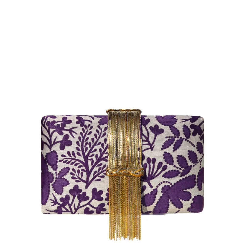 Lila Fringe Clutch Carry Elegance For Less