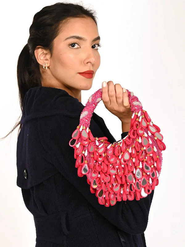 Odette Magenta Tasseled Moon Clutch For Women Unmissable Deals On High-Quality Designer Bags Odette Magenta Tasseled Moon Clutch For Women Unmissable Deals On High-Quality Designer Bags