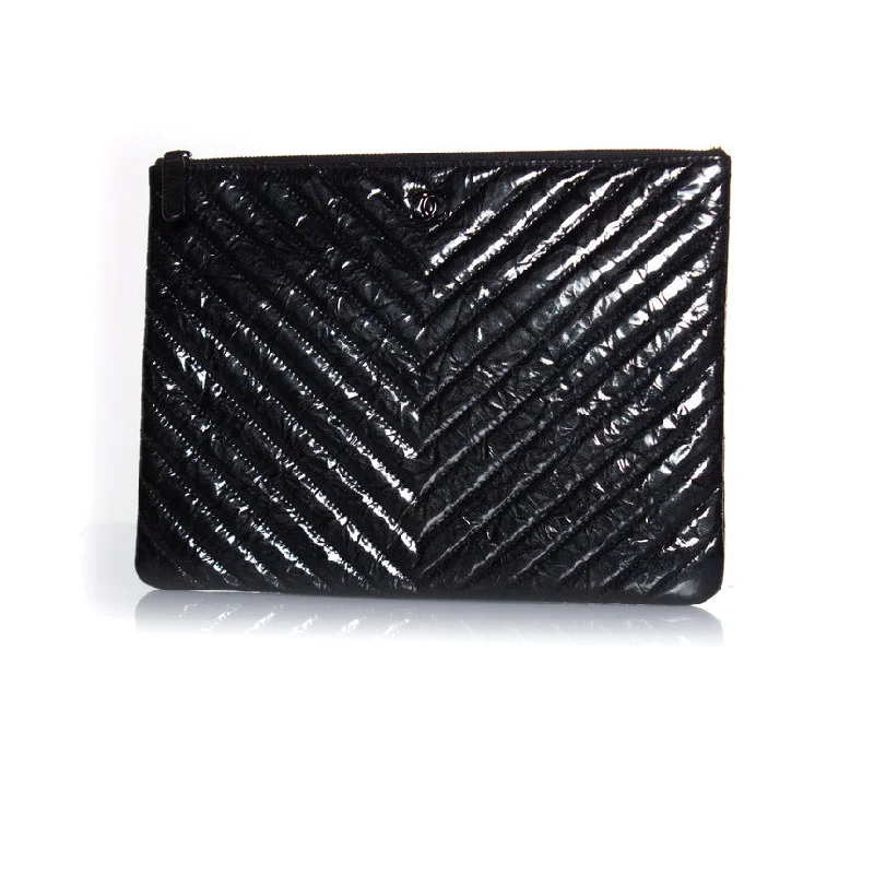 patent leather chevron zip O case Handbag Deals You'll Love