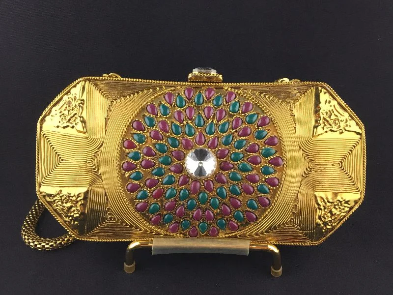 Ruby and emerald colored clutch Premium Handbags With A Touch Of Elegance