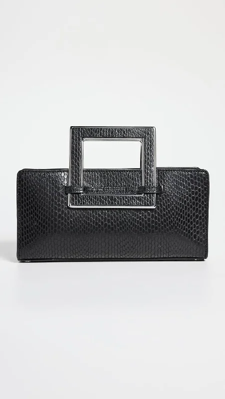 STAUD Women's Shirley Metal Handle Clutch, Black Huge Handbag Markdowns – Update Your Collection Now STAUD Women's Shirley Metal Handle Clutch, Black Huge Handbag Markdowns – Update Your Collection Now