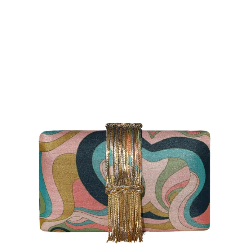 Swirl Fringe Clutch Fashion-Forward Bags At Limited-Time Offers