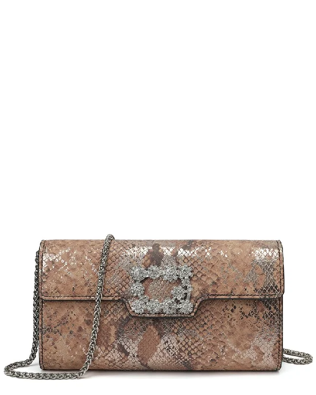 Tiffany & Fred Paris Snake-Embossed Leather Clutch Premium Handbags At Unbeatable Markdowns Tiffany & Fred Paris Snake-Embossed Leather Clutch Premium Handbags At Unbeatable Markdowns