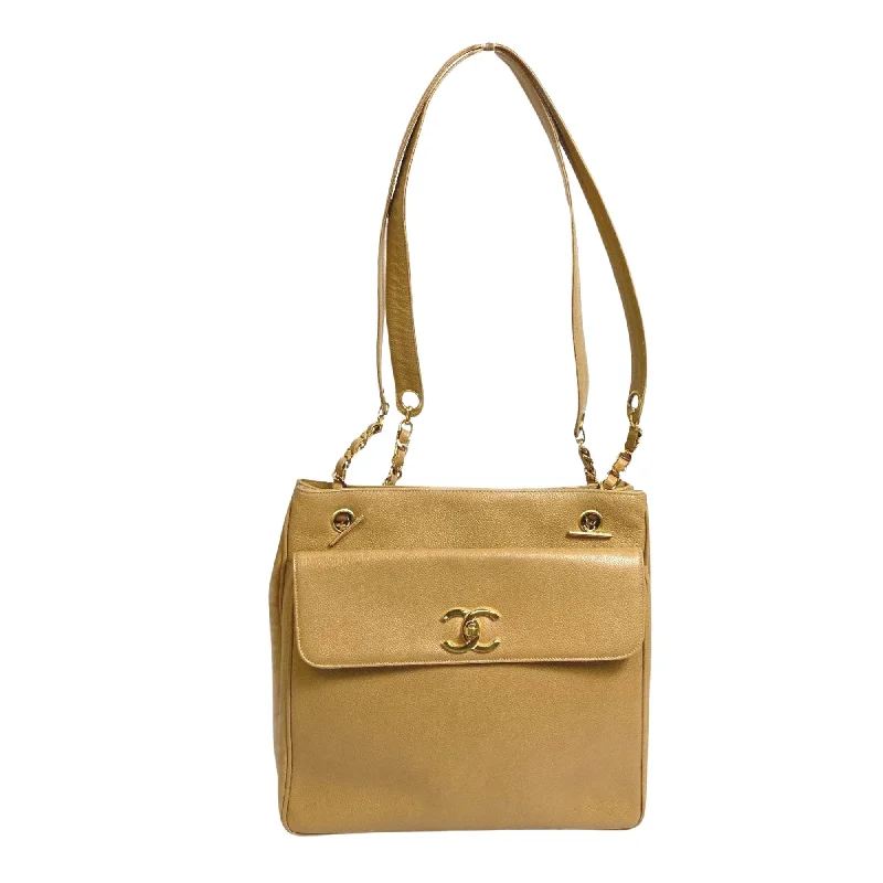 Chanel Logo Cc  Leather Shoulder Bag (Pre-Owned) Timeless Handbags Now At Special Discounts