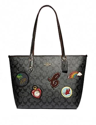 Clearance Sale, All Cheap Coach City Zip Tote in Signature Canvas With Wizard of Oz Patches The Handbag Sale You've Been Waiting For