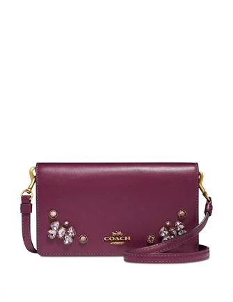 Coach Crystal Applique Slim Phone Crossbody in Refined Leather Premium Handbags At Exclusive Prices Coach Crystal Applique Slim Phone Crossbody in Refined Leather Premium Handbags At Exclusive Prices