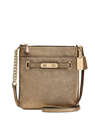 Coach Swagger Swingpack in Metallic Pebble Leather High-End Handbags At Affordable Prices
